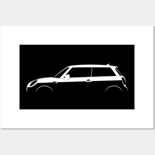 Mini Cooper (F56) Silhouette Posters and Art